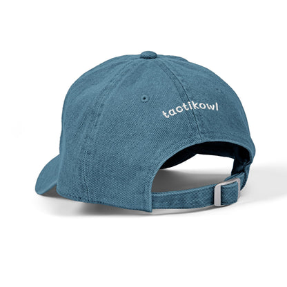 Playtime's Over - Embroidered Denim Cap