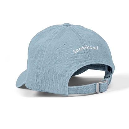Playtime's Over - Embroidered Denim Cap