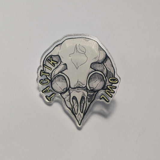 Owl Skull Logo Pin