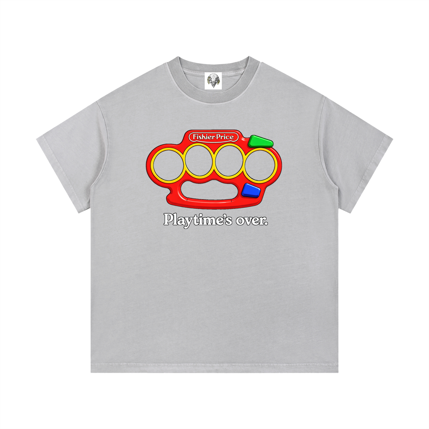 "Playtime's Over" Vintage Wash Cotton T-Shirt